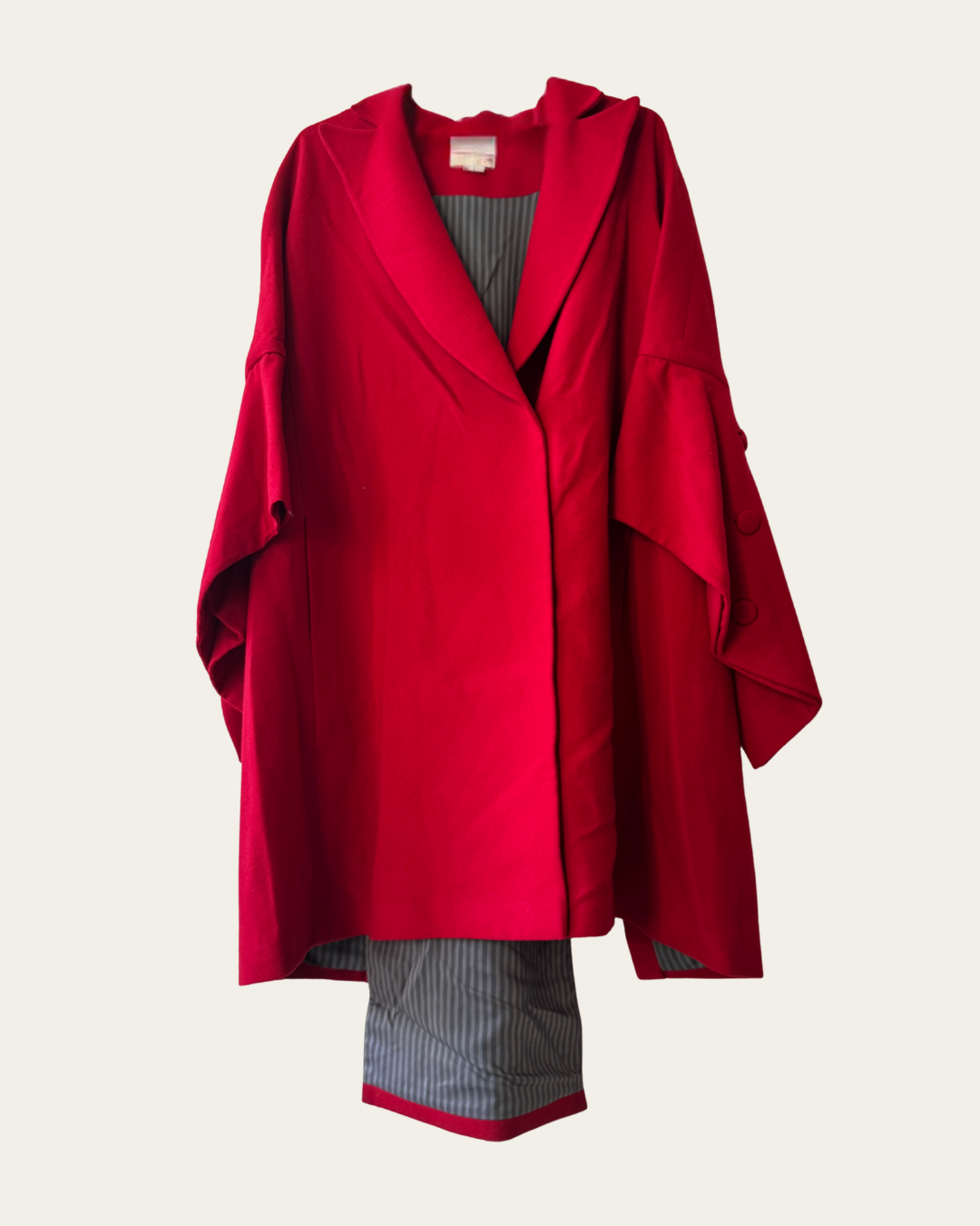 Cashmere Wool Winter Coat Hand Draw