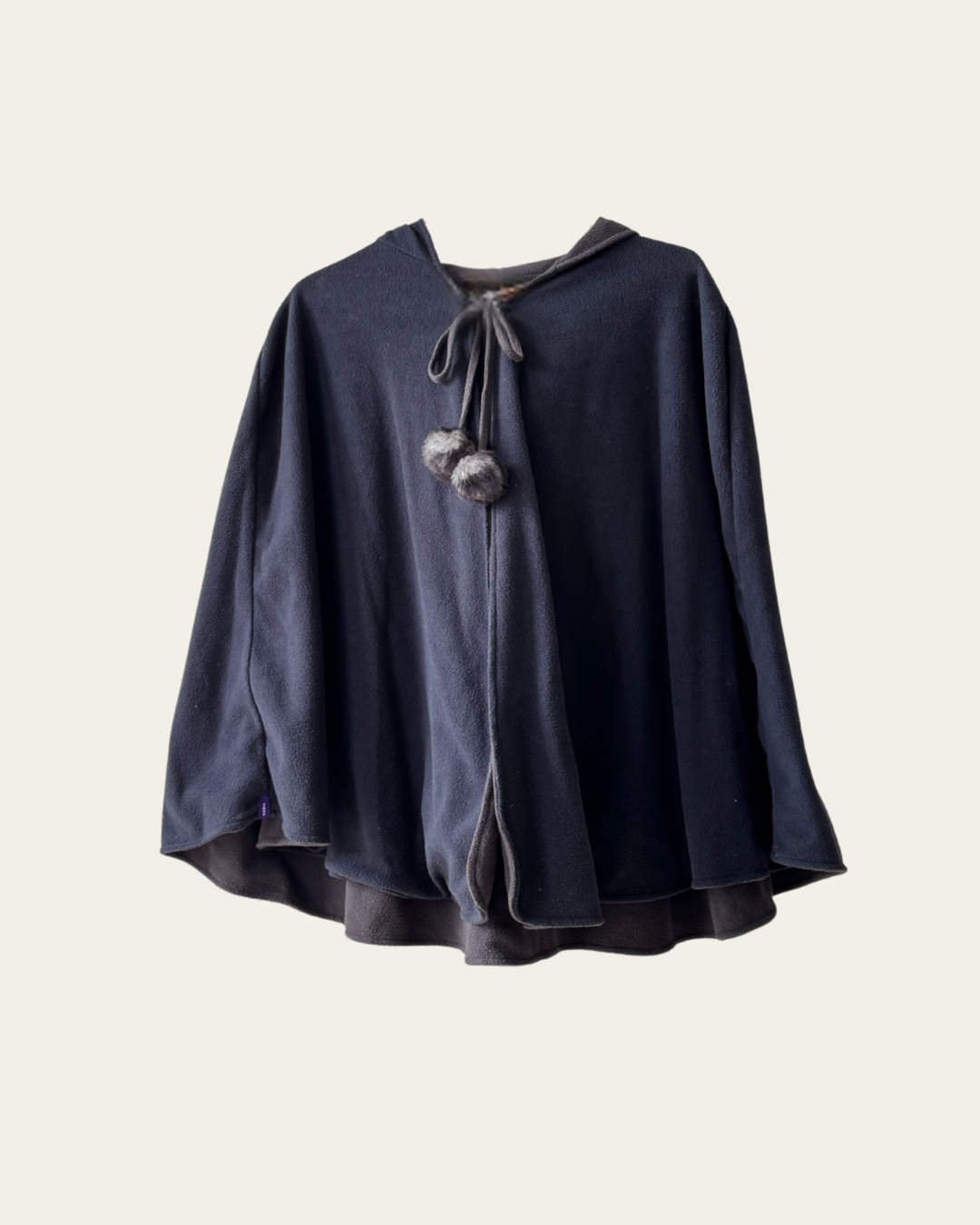 Sleeveless Coat with Drawstring Pom Collar